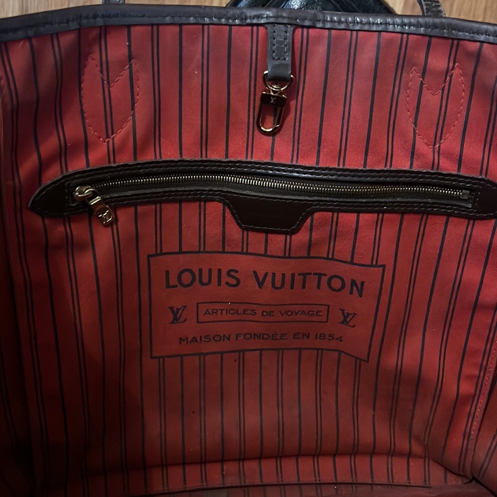 Louis Vuitton Neverfull GM Damier Ebene coated canvas tote bag - Picture 10 of 11